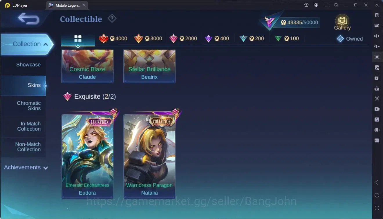 Mobile Legends: Bang Bang Accounts Global|Hero 116|Skin 192|Renowned|Prime Claude,Bea image 10