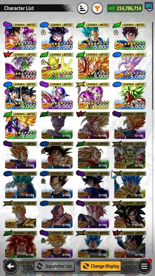 Dragon Ball Legends Accounts 214M Total Power|LV 151|6UL+13LL|SSB Gogeta(Red),S image 4