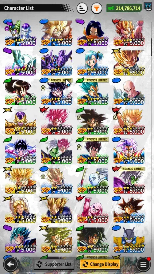 Dragon Ball Legends Accounts 214M Total Power|LV 151|6UL+13LL|SSB Gogeta(Red),S image 6
