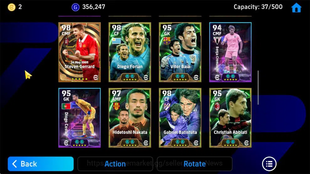 eFootball Accounts Mid-Tier Mobile|[BigTime Steven Gerrard],Matthaus Phenom Pass,Huijsen VisionaryPass,Mechael Olise Blitz 7