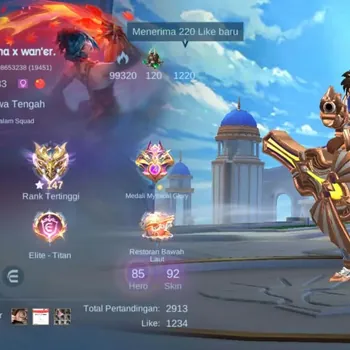 Mobile Legends: Bang Bang Accounts Collector Hero 85|Skin 92|Senior|Collab Cyclops+Gaara|Lightborn Alucard+Granger|Allstar