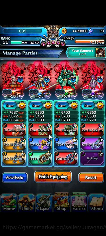 Grand Summoners Accounts Mid-Game Global|Rank 36|16 Ascend|Paladin Roy,Summer Miyu,Kirisame,Chloe TW,Rin&Luvia TW,Sanageyama 5