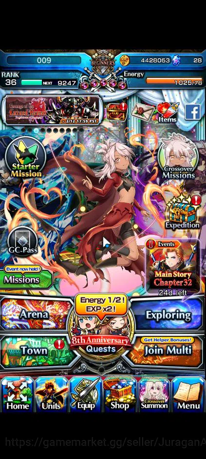 Global|Rank 36|16 Ascend|Paladin Roy,Summer Miyu,Kirisame,Chloe TW,Rin&Luvia TW,Sanageyama TW,etc|Lpot 128|Check SS (GS1805) Grand Summoners Mid-Game Global|Rank 36|16 Ascend|Paladin Roy,Summer Miyu,K image 1