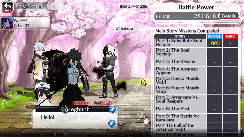 Bleach: Brave Souls Accounts High-End [Global] BP 281K + 1K Orbs|2 MT [Ichigo 9th,Ulquiorra Future],Gin Parasol,Toshiro 3