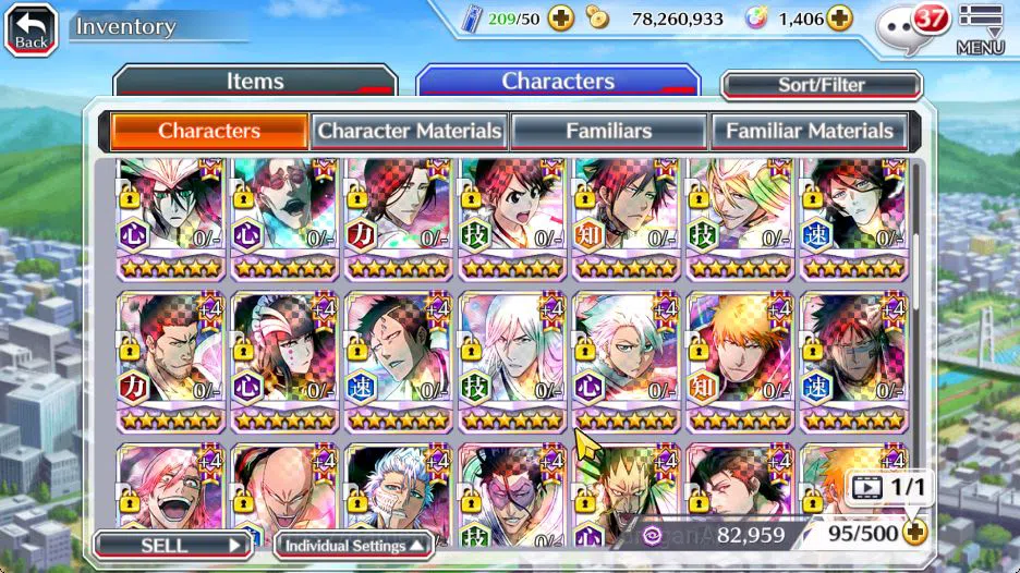 Bleach: Brave Souls Accounts High-End [Global] BP 281K + 1K Orbs|2 MT [Ichigo 9th,Ulquiorra Future],Gin Parasol,Toshiro 8