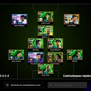 eFootball Accounts Legends & Iconic Players [STEAM-PC]  106 MBAPPE, 106 NEYMAR, 106 CRUYFF, 105 MESSI, 105 ARAUJO, 105 KAHN