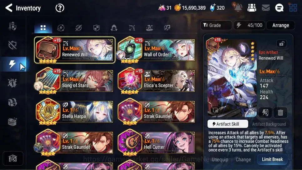 Epic Seven Accounts GLOBAL Unverif|New Era|2 ML(Belian,NC Landy)+Wukon image 10