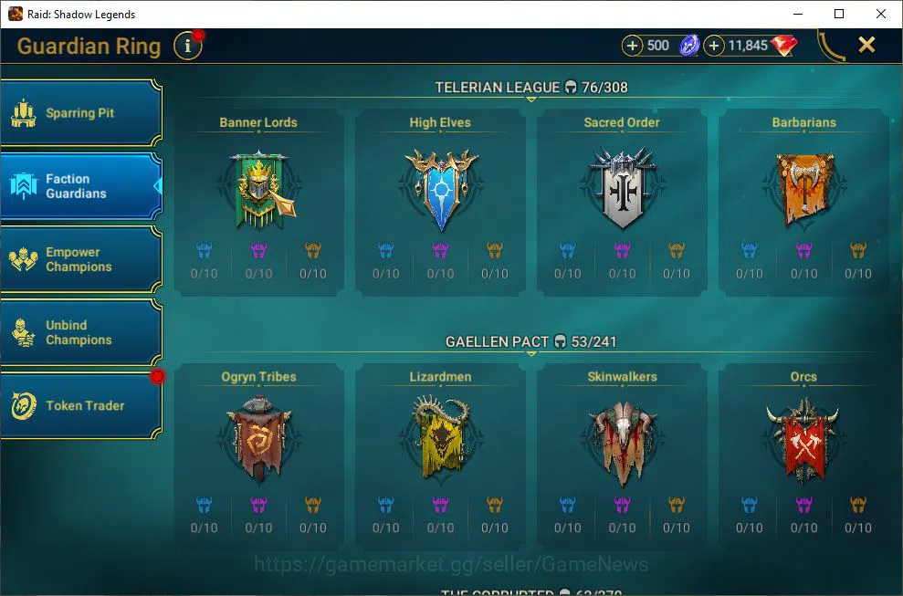 Raid: Shadow Legends Accounts Starter Lv16 601K Power|1 Mythic(Alaz)|21 Legendary(Wukong,Nekhret,Niamhe,S 10