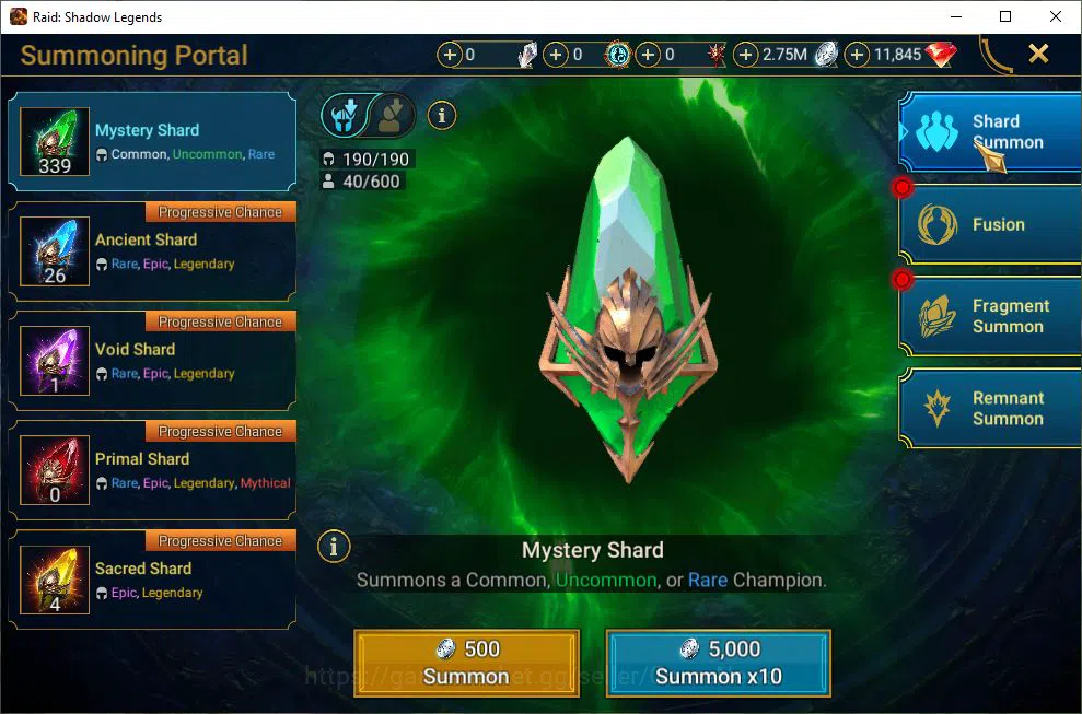 Raid: Shadow Legends Accounts Starter Lv16 601K Power|1 Mythic(Alaz)|21 Legendary(Wukong,Nekhret,Niamhe,S 16