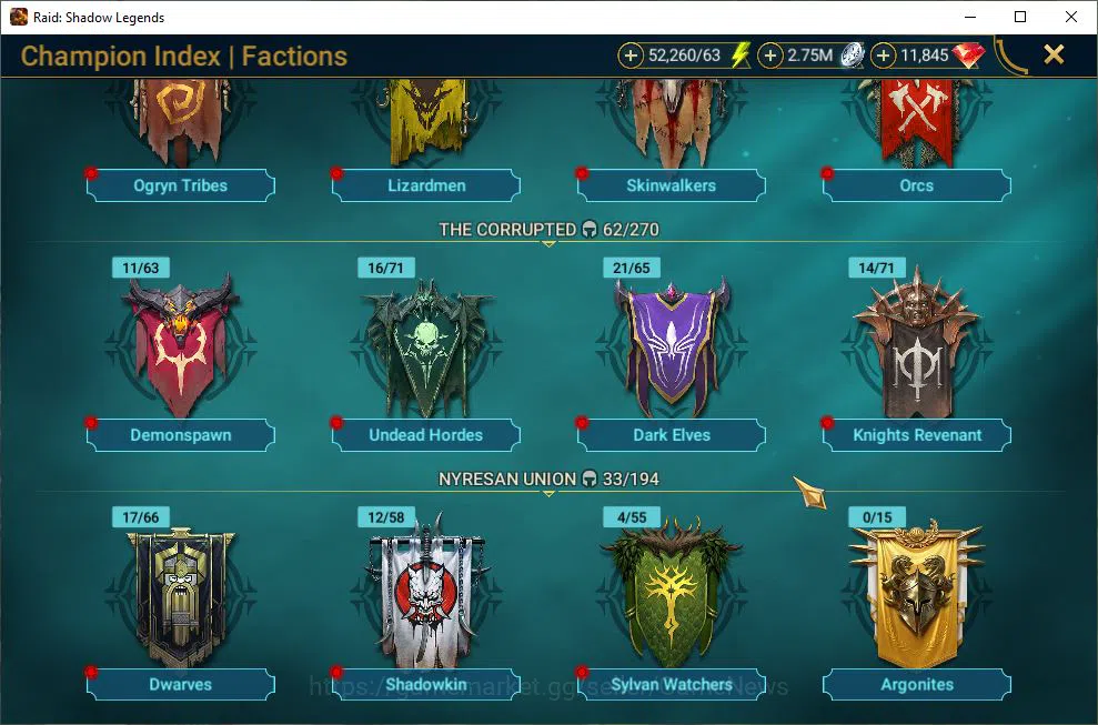 Raid: Shadow Legends Accounts Starter Lv16 601K Power|1 Mythic(Alaz)|21 Legendary(Wukong,Nekhret,Niamhe,S 20