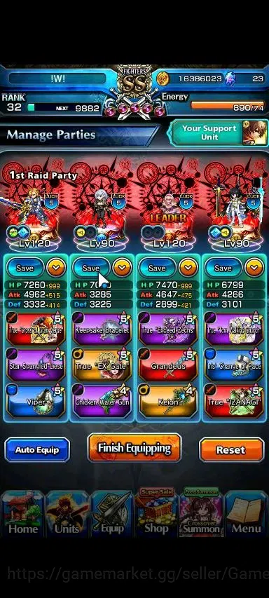 Grand Summoners Accounts Global|Rank 32|18 Ascend+2 TW|(Momo,Orvell)+TW,S M image 3