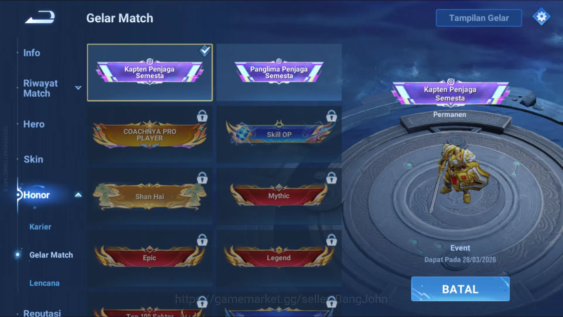 Honor of Kings Accounts [GLOBAL] 109 Heroes & 102 Skins |2 lGD LADY SUN, S image 2
