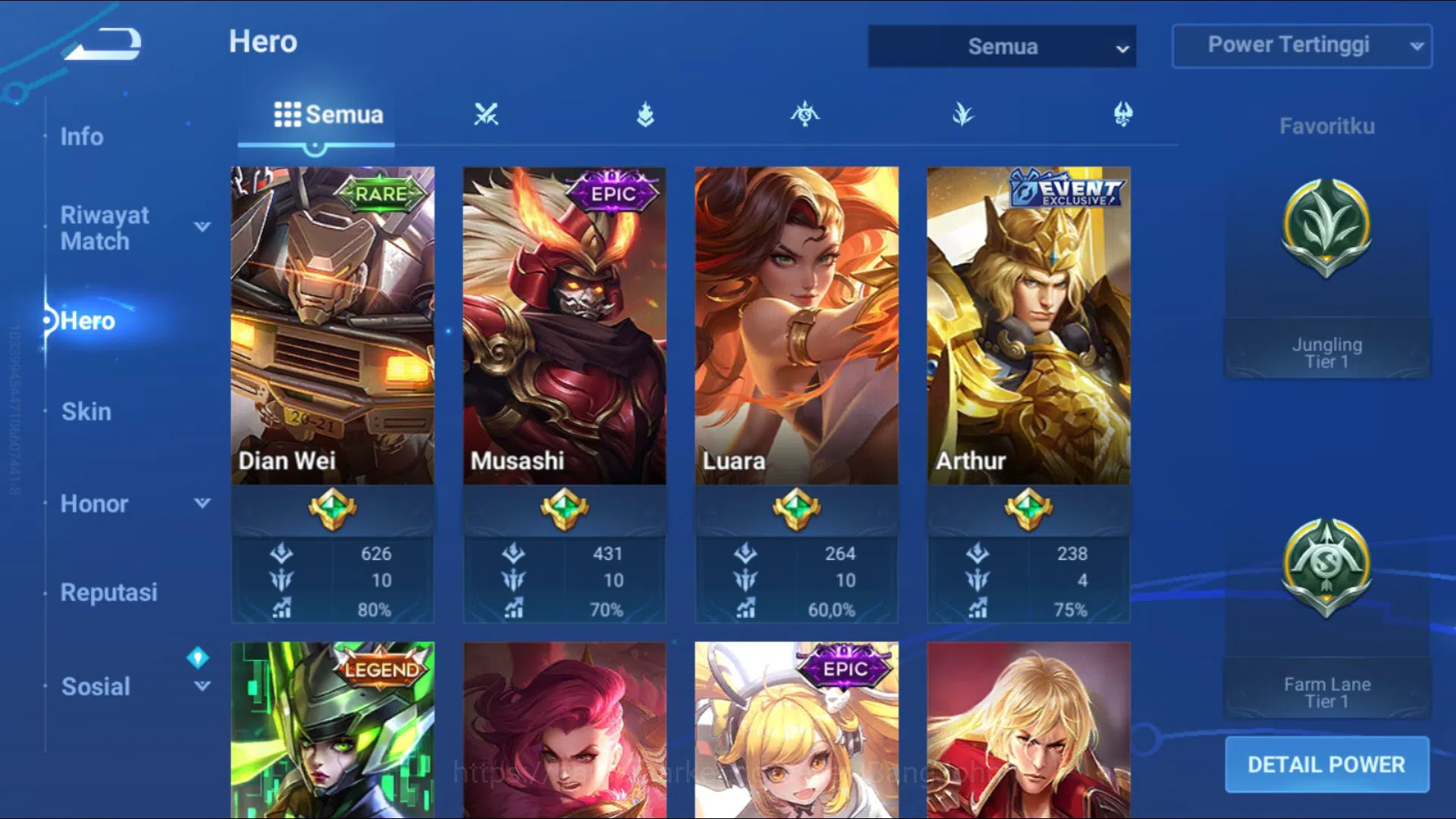 Honor of Kings Accounts [GLOBAL] 109 Heroes & 102 Skins |2 lGD LADY SUN, S image 3