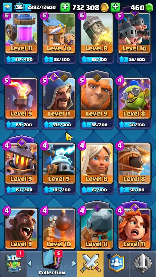 Clash Royale Accounts Lv 36|Trophy 7529|KTL 12|Limited Skin|Card 121|3 H image 13