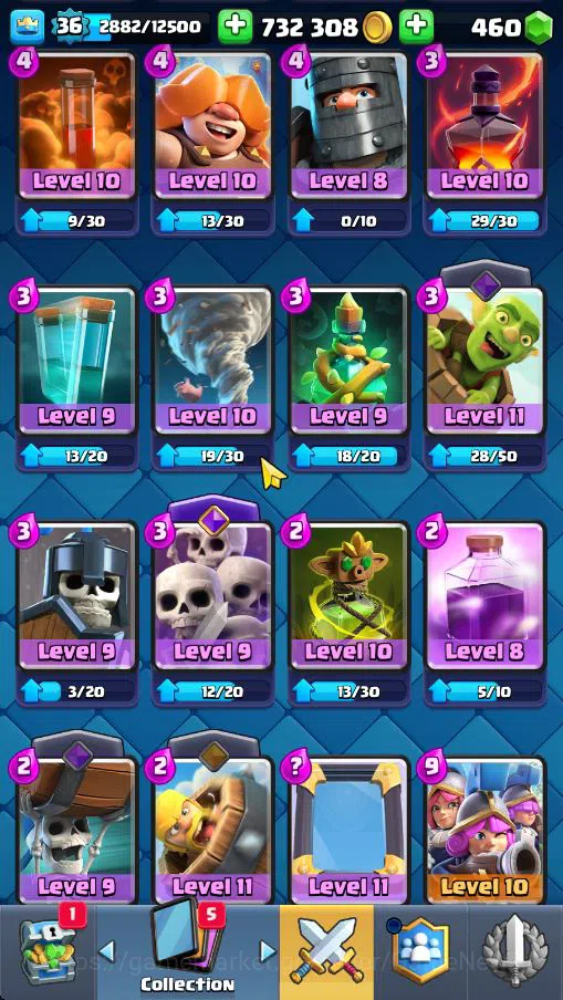 Clash Royale Accounts Lv 36|Trophy 7529|KTL 12|Limited Skin|Card 121|3 H image 14