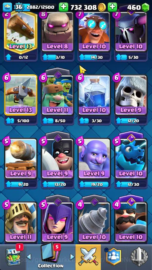 Clash Royale Accounts Lv 36|Trophy 7529|KTL 12|Limited Skin|Card 121|3 H image 15