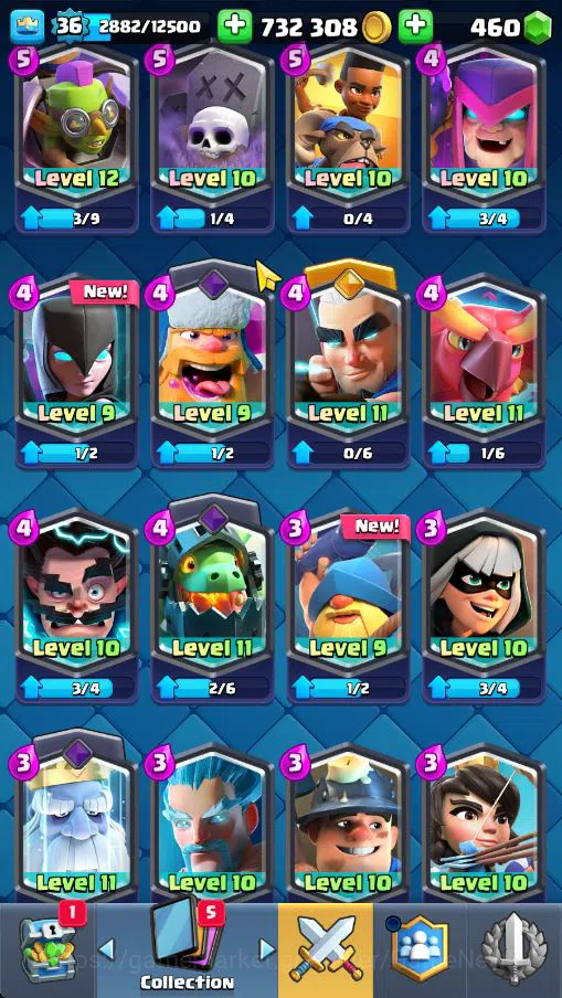 Clash Royale Accounts Lv 36|Trophy 7529|KTL 12|Limited Skin|Card 121|3 H image 16