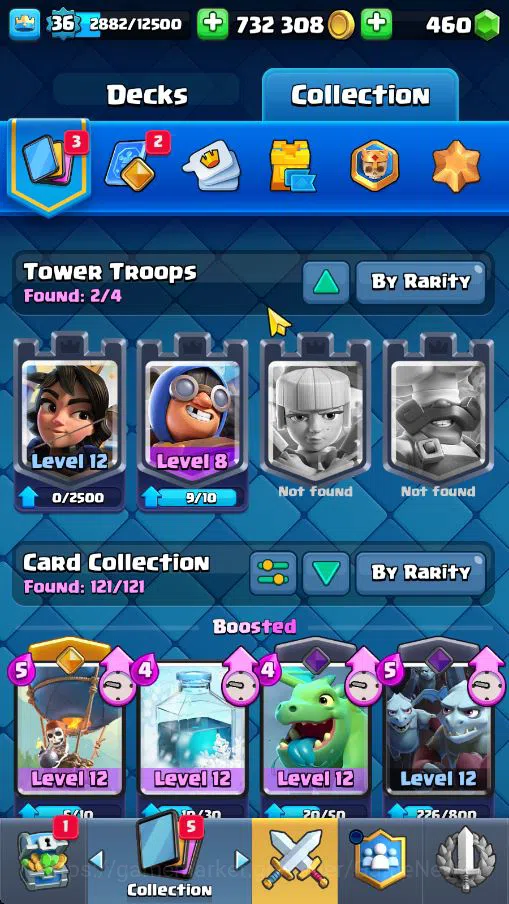 Clash Royale Accounts Lv 36|Trophy 7529|KTL 12|Limited Skin|Card 121|3 H image 18