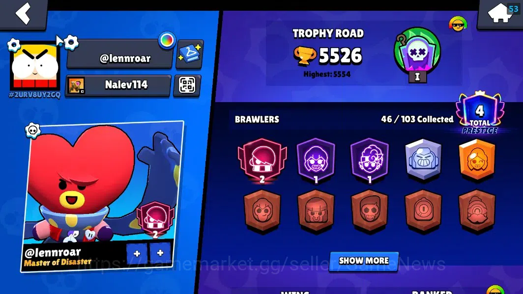 Brawl Stars Accounts 5526 Trophy|46 Brawlers 5 Max[Edgar,Shelly,etc]|17 image 2