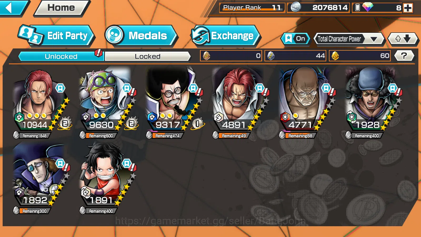 One Piece Bounty Rush Accounts Global | 4EX  | 5elders Nusjuro,Divine Shanks,Film image 4
