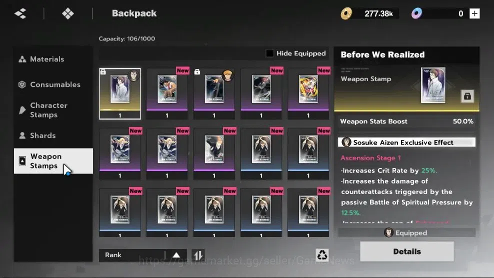 BLEACH: Soul Resonance Accounts NuverseSEA | Lv 9|3 SSR|(Aizen)+Stamp,Sajin,Byakuya|8 SR [Uryu,Ichigo,Orihime,Ururu,etc]|Log 12