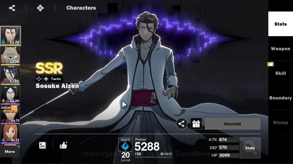 BLEACH: Soul Resonance Accounts NuverseSEA | Lv 9|3 SSR|(Aizen)+Stamp,Sajin,Byakuya|8 SR [Uryu,Ichigo,Orihime,Ururu,etc]|Log 3