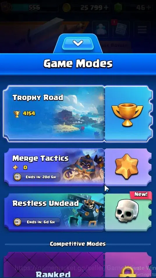 Clash Royale Accounts Lv 556|Trophy 4154|KTL 10|Card 65|Limited Skin|1 H image 3
