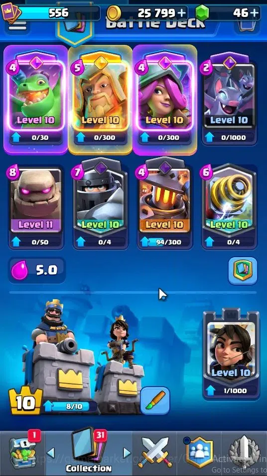 Clash Royale Accounts Lv 556|Trophy 4154|KTL 10|Card 65|Limited Skin|1 H image 4