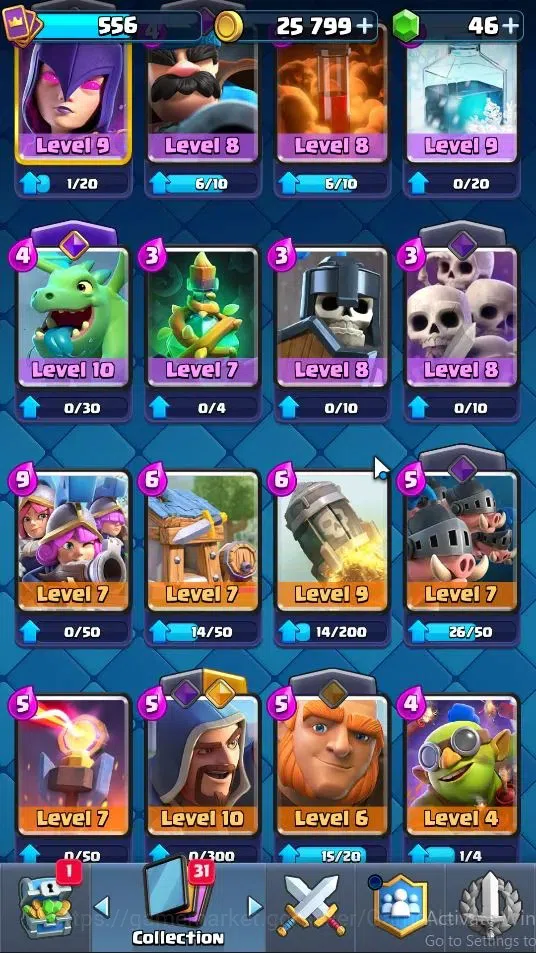 Clash Royale Accounts Lv 556|Trophy 4154|KTL 10|Card 65|Limited Skin|1 H image 6