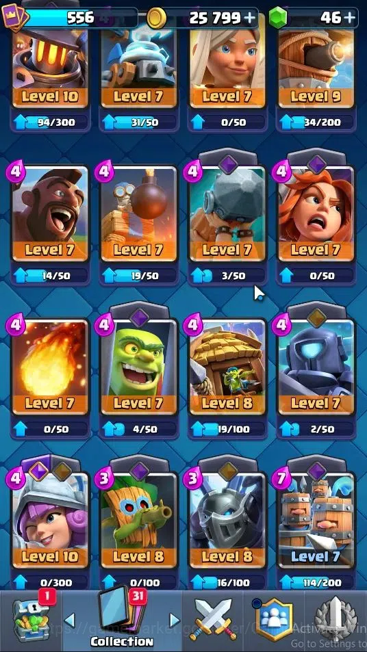Clash Royale Accounts Lv 556|Trophy 4154|KTL 10|Card 65|Limited Skin|1 H image 7