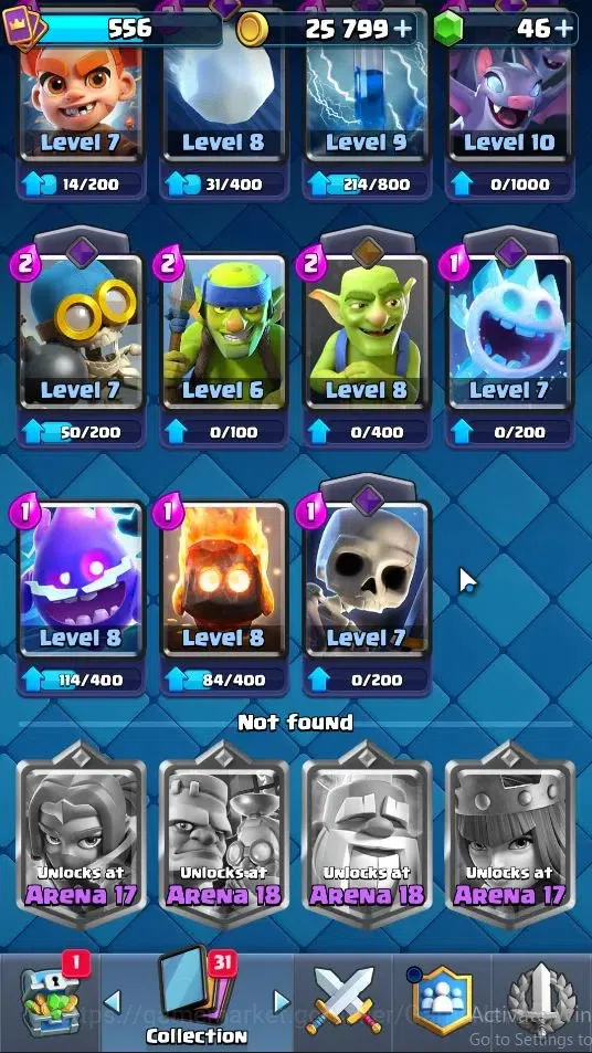 Clash Royale Accounts Lv 556|Trophy 4154|KTL 10|Card 65|Limited Skin|1 H image 9