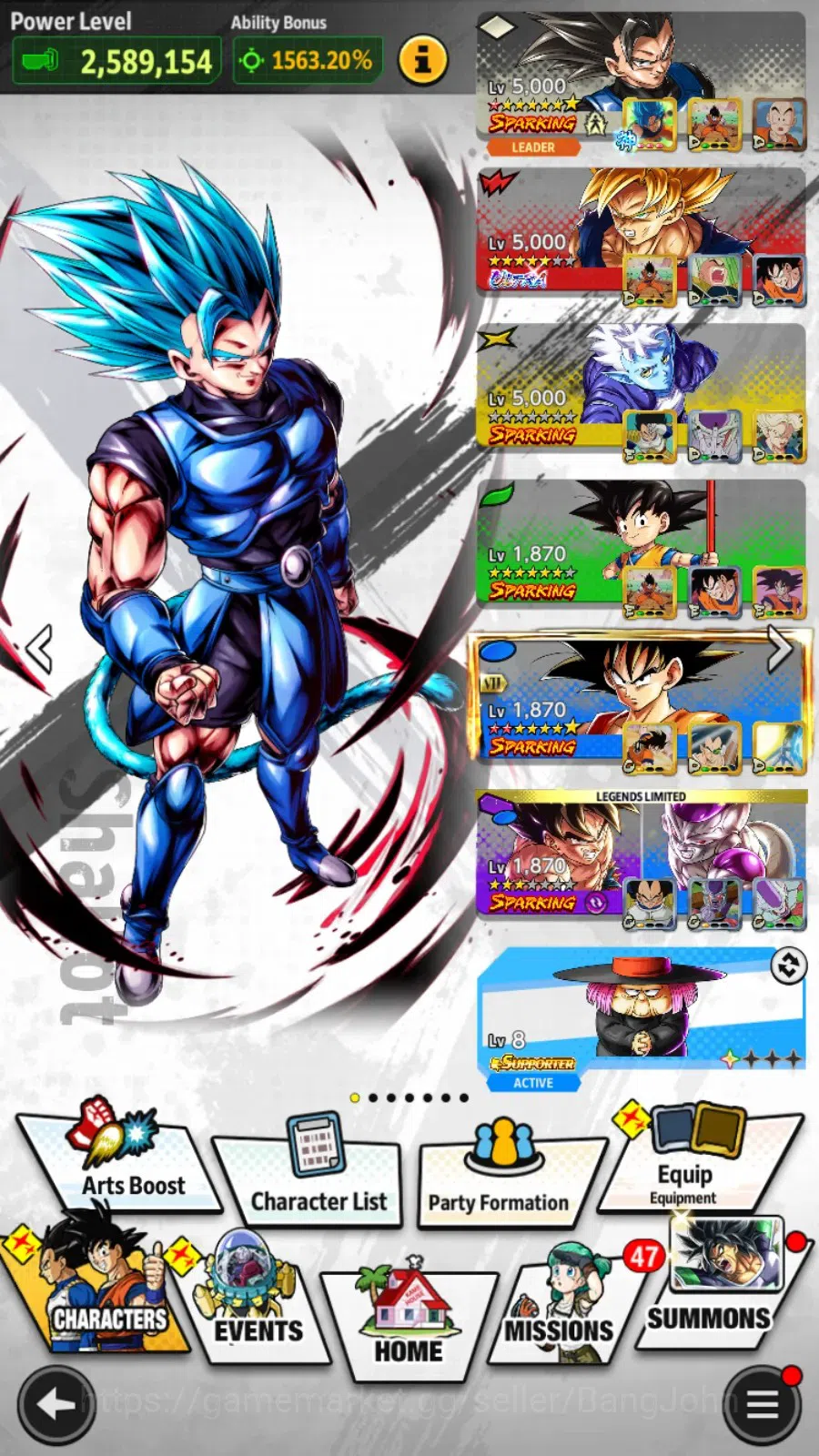 Dragon Ball Legends Accounts Android | Lvl 145 | 9.1M Total Power| 6.2K CC| 1 L image 6