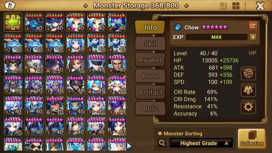 Summoners War: Sky Arena Accounts ASIA ENDGAME|5LD(Nephtys,Grogen,Devaraja,etc)+143  image 11