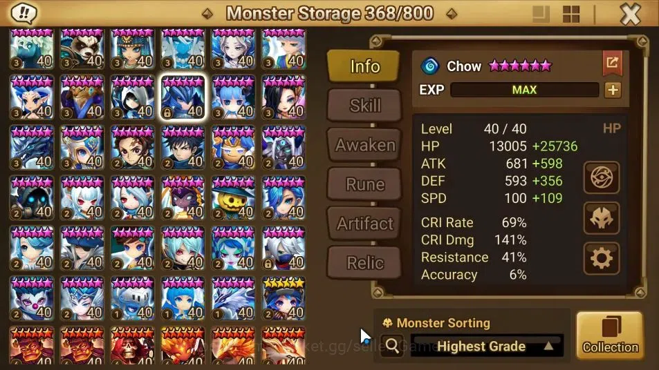 Summoners War: Sky Arena Accounts ASIA ENDGAME|5LD(Nephtys,Grogen,Devaraja,etc)+143  image 12