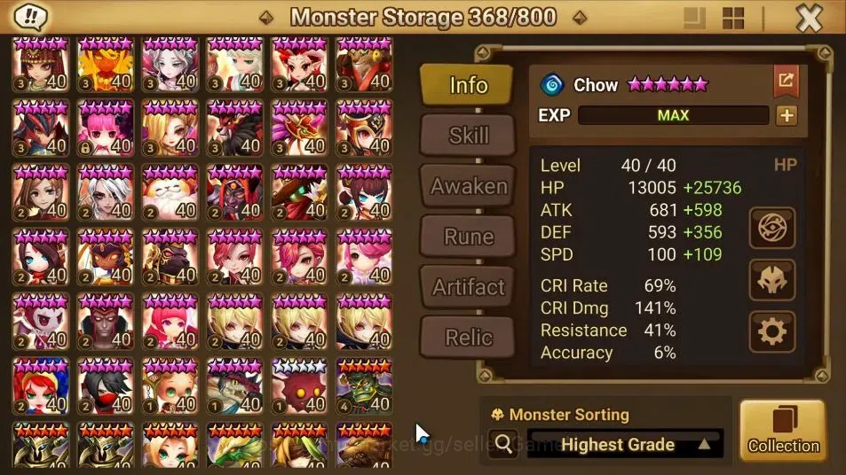 Summoners War: Sky Arena Accounts ASIA ENDGAME|5LD(Nephtys,Grogen,Devaraja,etc)+143  image 14