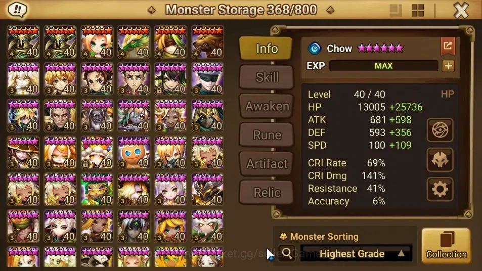 Summoners War: Sky Arena Accounts ASIA ENDGAME|5LD(Nephtys,Grogen,Devaraja,etc)+143  image 15