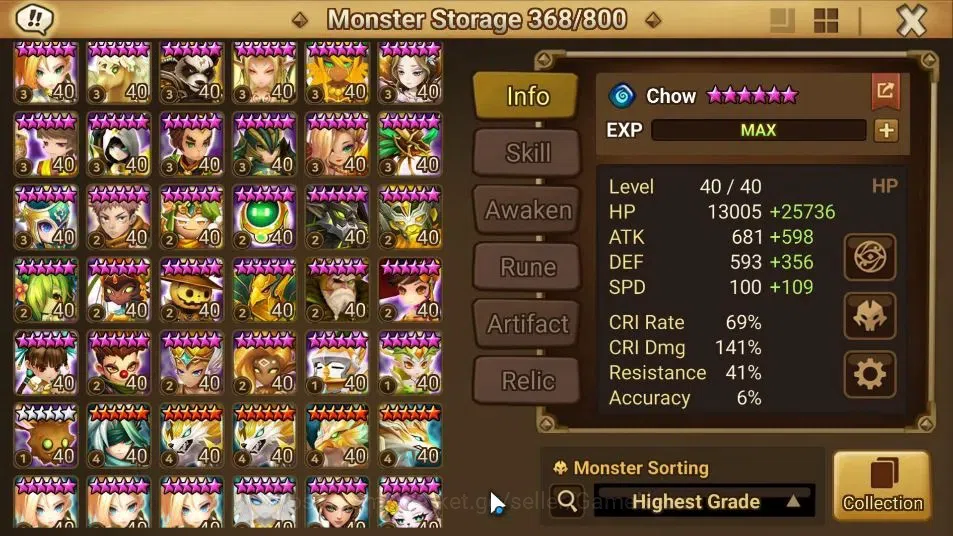 Summoners War: Sky Arena Accounts ASIA ENDGAME|5LD(Nephtys,Grogen,Devaraja,etc)+143  image 16