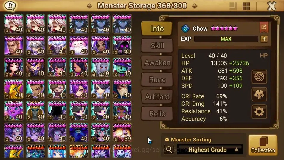 Summoners War: Sky Arena Accounts ASIA ENDGAME|5LD(Nephtys,Grogen,Devaraja,etc)+143  image 18