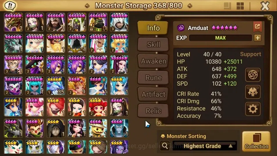 Summoners War: Sky Arena Accounts ASIA ENDGAME|5LD(Nephtys,Grogen,Devaraja,etc)+143  image 20