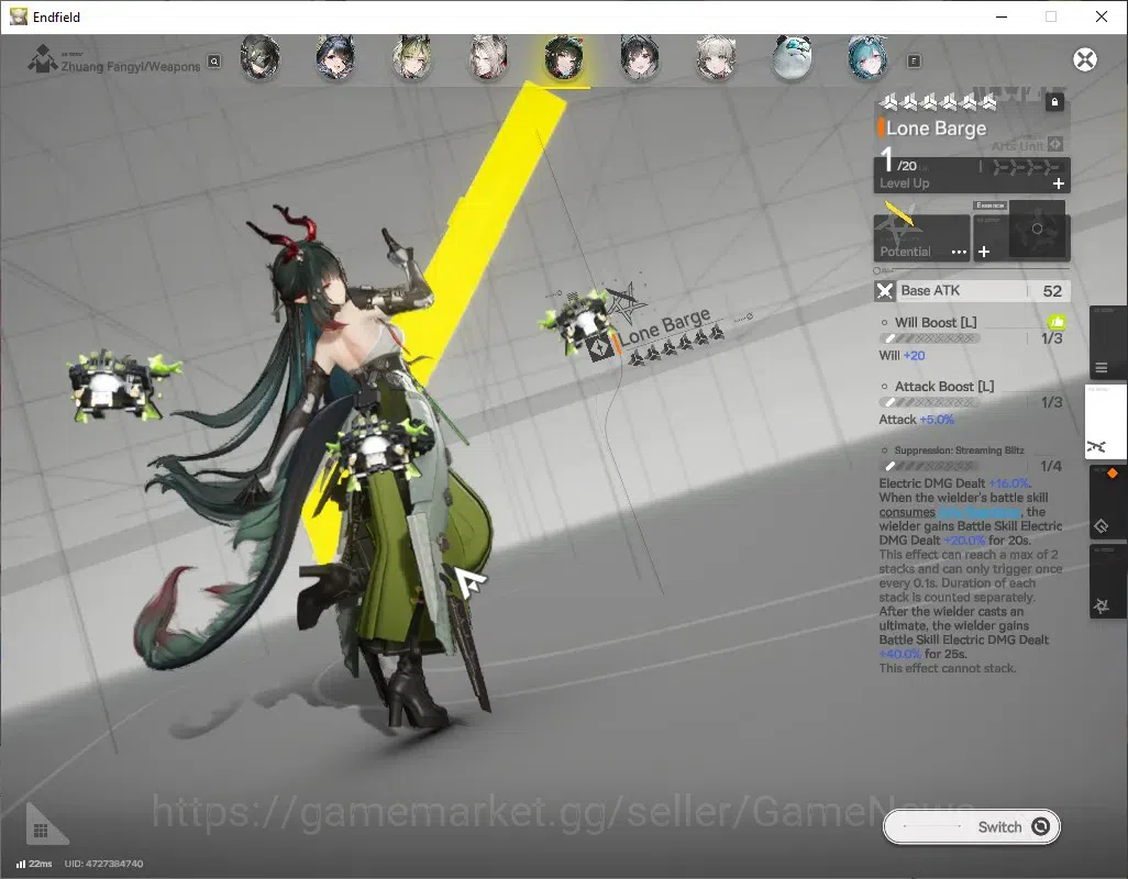 Arknights: Endfield Accounts ASIA|Lv 54|7 SSR(2 Limit) + 10 (*6 Weapon)|[Laevat image 9