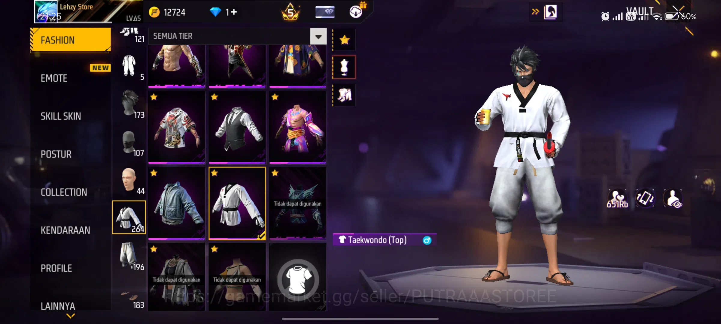 Free Fire Accounts INDONESIA | AKUN SUL TAN - MAX 3 OTW 4 | PRIME 5 | SG LUMUT | SG MATA ELANG 10