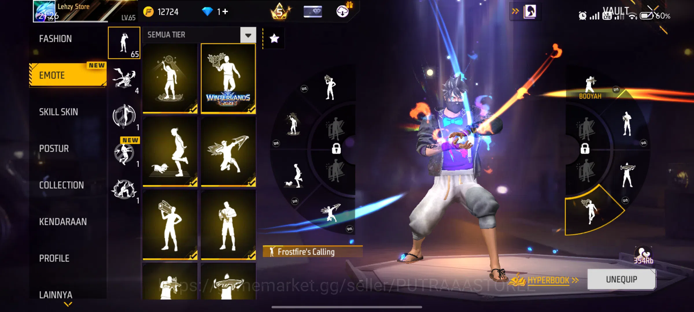 Free Fire Accounts INDONESIA | AKUN SUL TAN - MAX 3 OTW 4 | PRIME 5 | SG LUMUT | SG MATA ELANG 12
