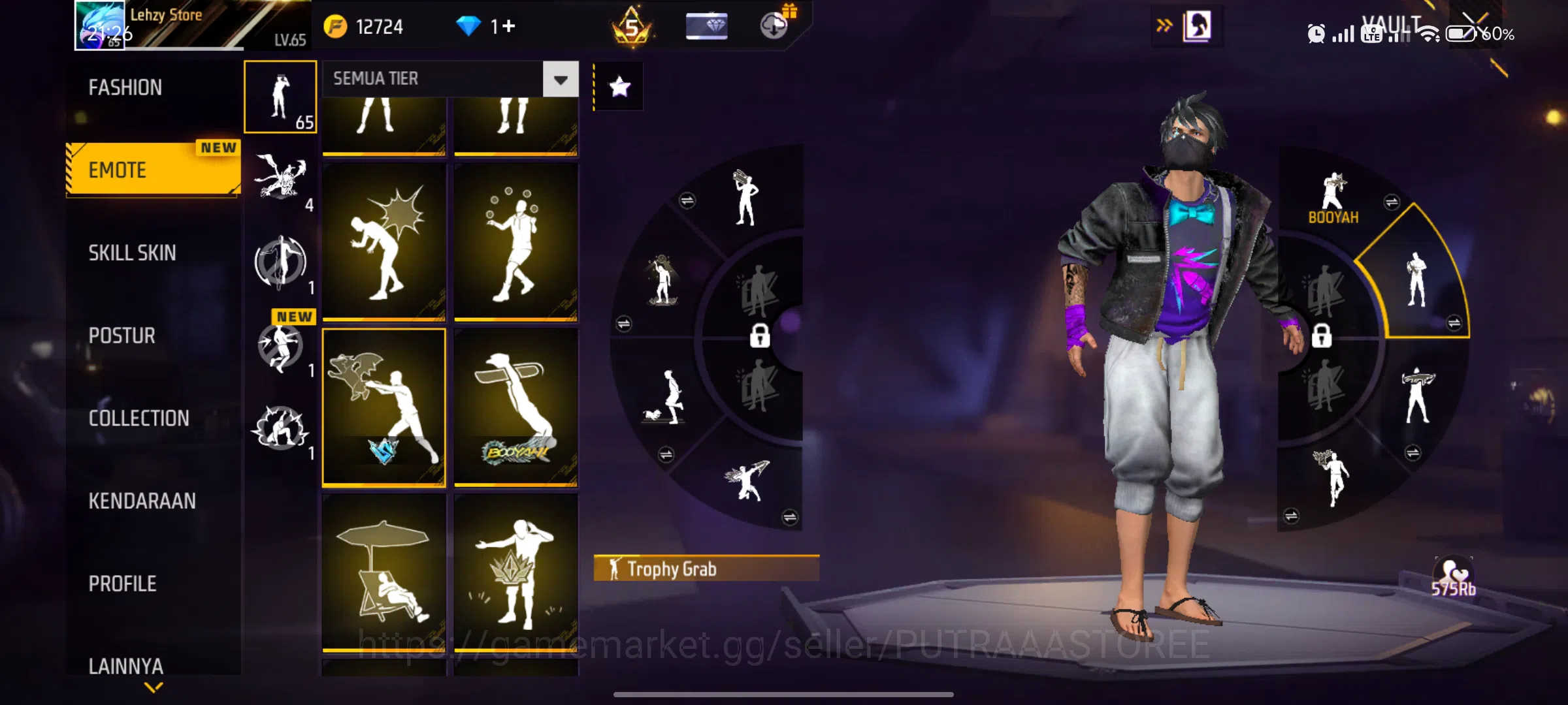 Free Fire Accounts INDONESIA | AKUN SUL TAN - MAX 3 OTW 4 | PRIME 5 | SG LUMUT | SG MATA ELANG 14