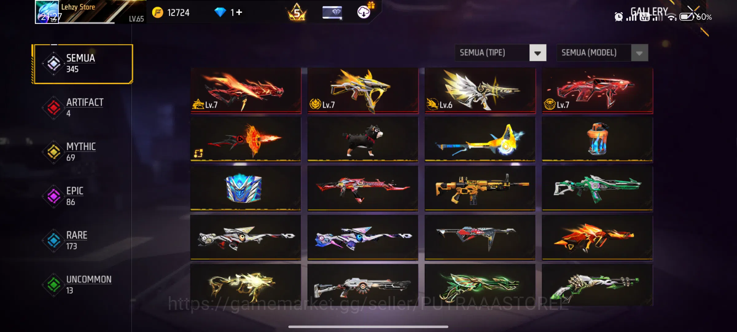 Free Fire Accounts INDONESIA | AKUN SUL TAN - MAX 3 OTW 4 | PRIME 5 | SG LUMUT | SG MATA ELANG 17