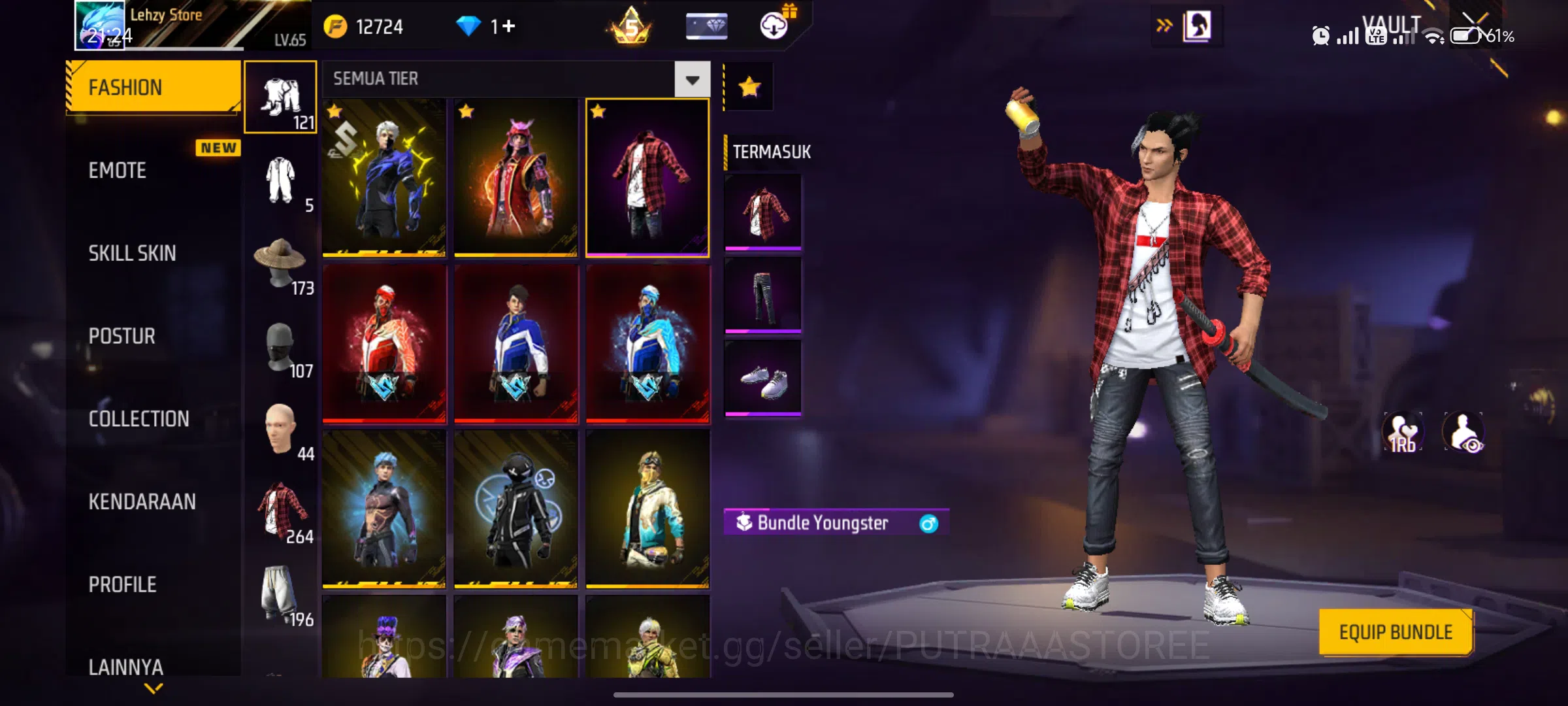Free Fire Accounts INDONESIA | AKUN SUL TAN - MAX 3 OTW 4 | PRIME 5 | SG LUMUT | SG MATA ELANG 3