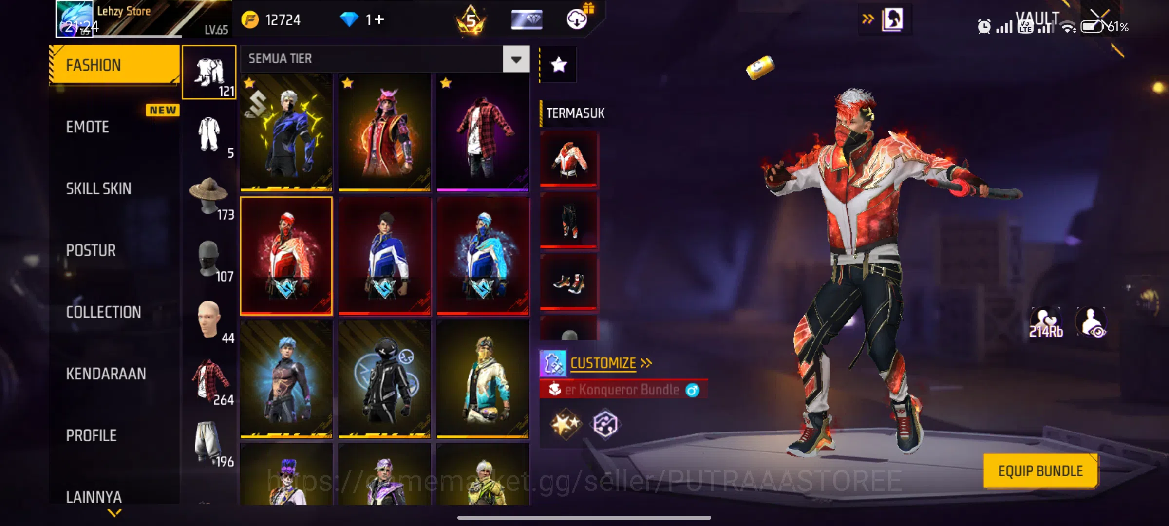 Free Fire Accounts INDONESIA | AKUN SUL TAN - MAX 3 OTW 4 | PRIME 5 | SG LUMUT | SG MATA ELANG 4