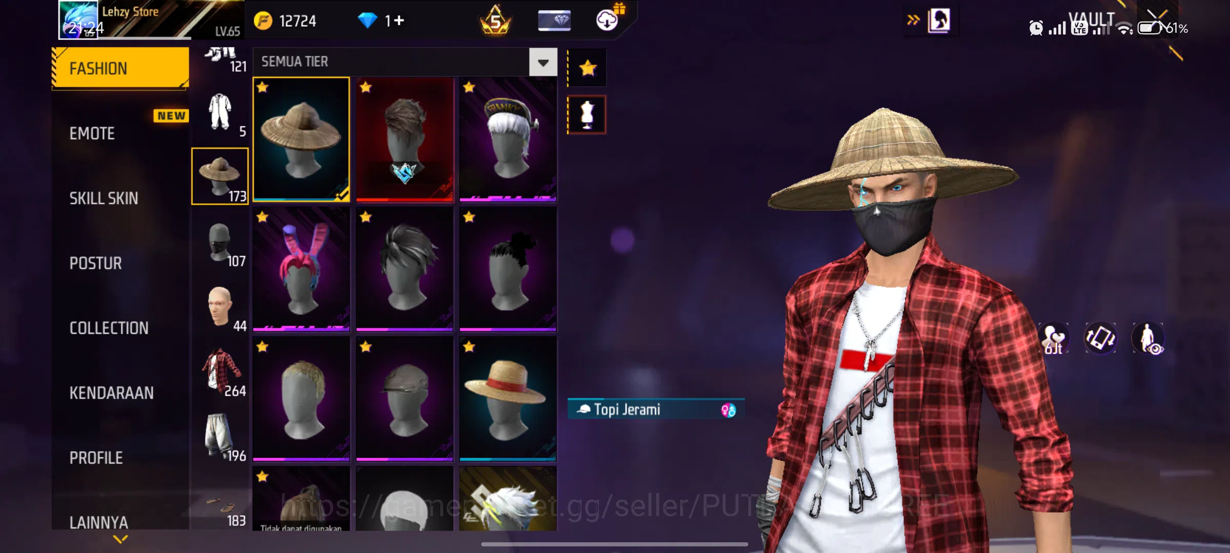 Free Fire Accounts INDONESIA | AKUN SUL TAN - MAX 3 OTW 4 | PRIME 5 | SG LUMUT | SG MATA ELANG 7