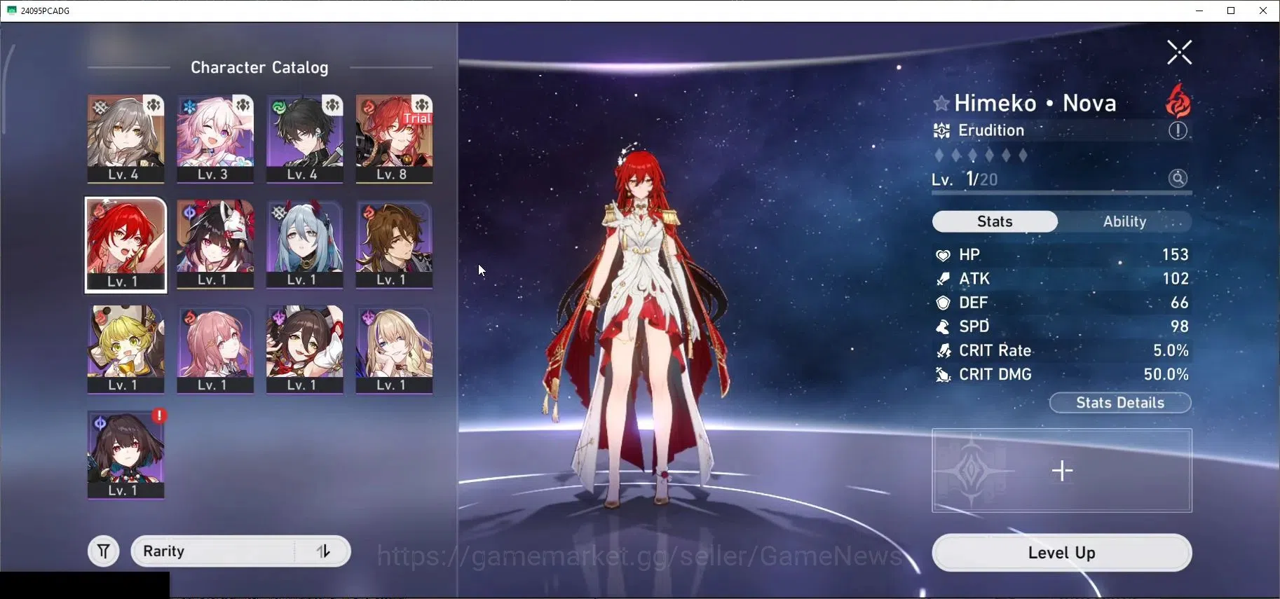 Honkai Star Rail Accounts Starter ASIA |TL 4|2 Limited| Himeko Nova, Sparkle |1 Golden Companion|Prologue|Female MC|Take 1