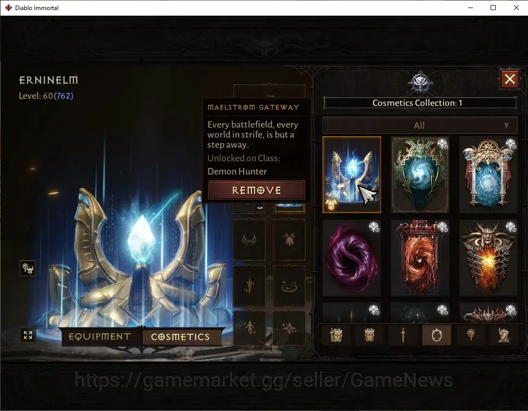 Diablo Immortal Accounts NA - High Heavens|CS ON|Lv60(762)|Demon Hunter|43K image 11