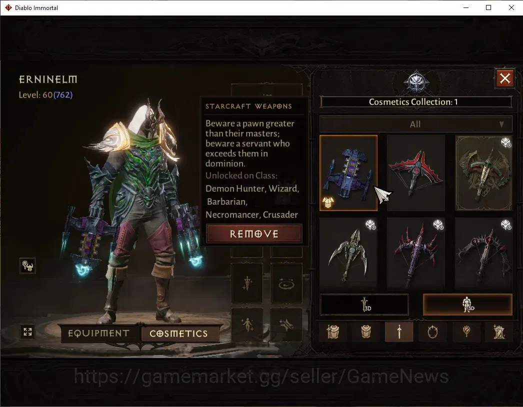 Diablo Immortal Accounts NA - High Heavens|CS ON|Lv60(762)|Demon Hunter|43K image 9